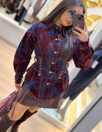 İTALYAN DOKULU BORDO GÖMLEK