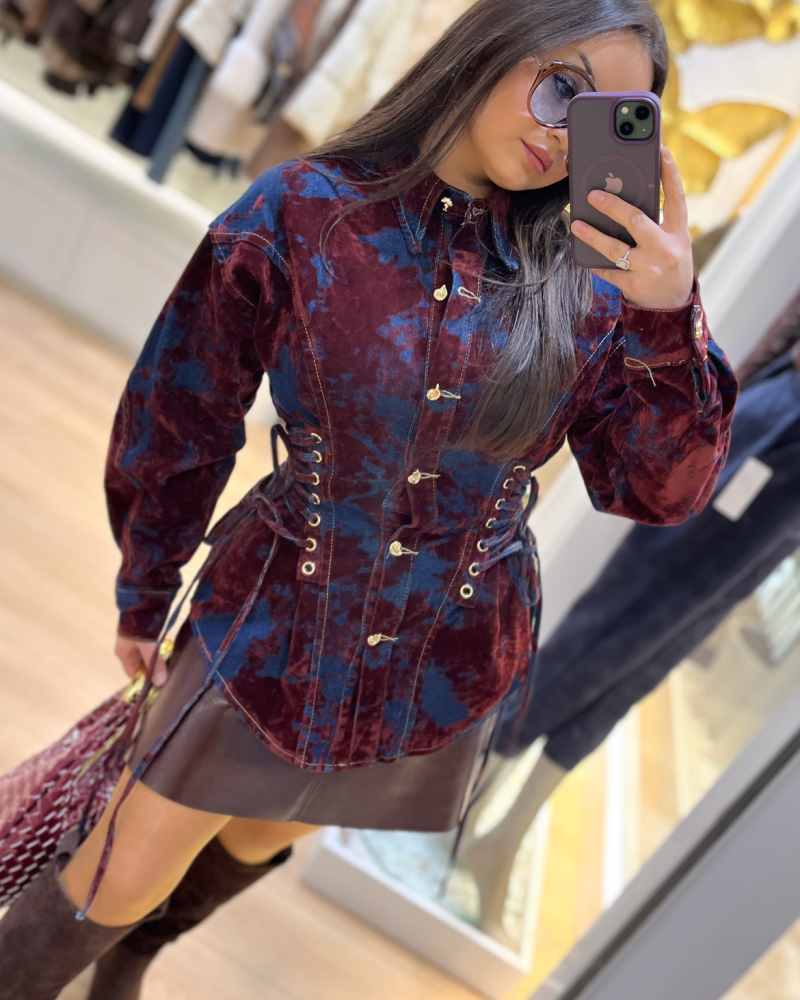 İTALYAN DOKULU BORDO GÖMLEK