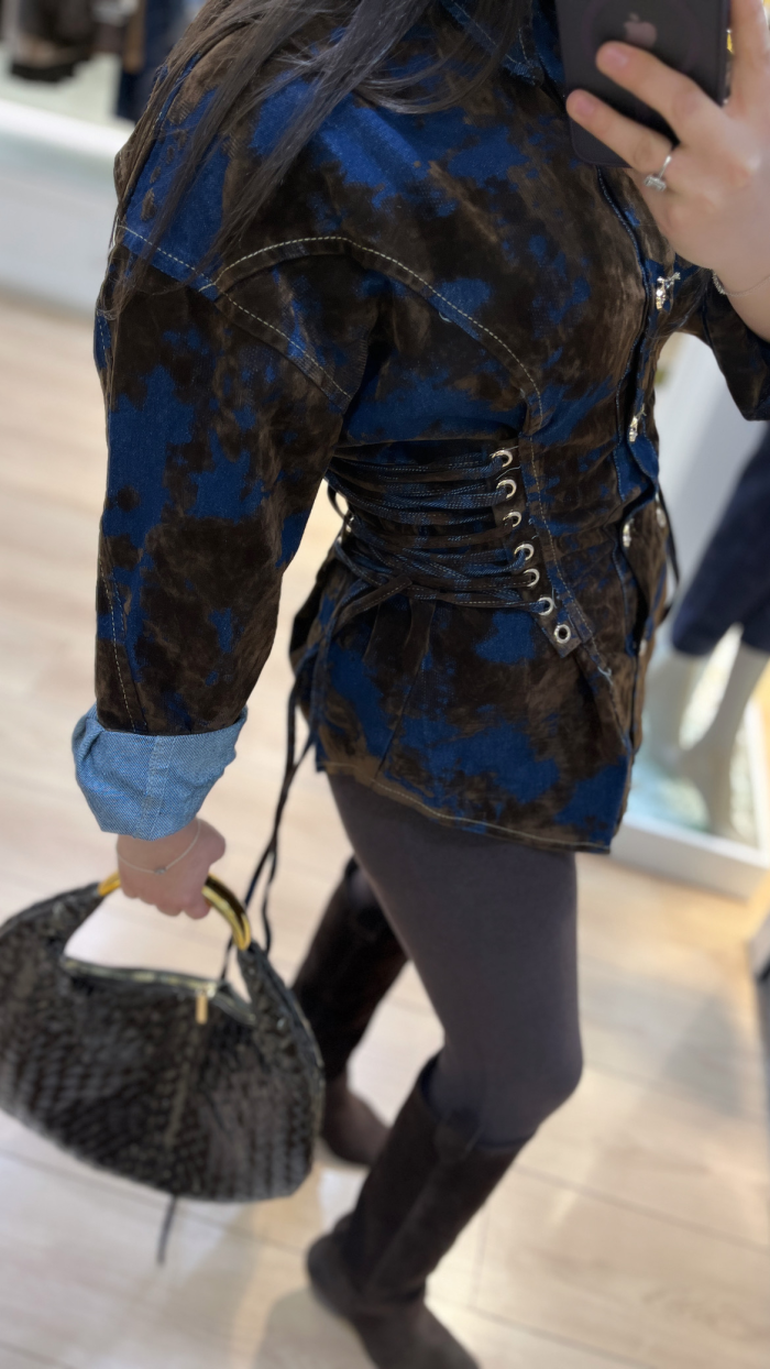 İTALYAN DOKULU KAHVE GÖMLEK