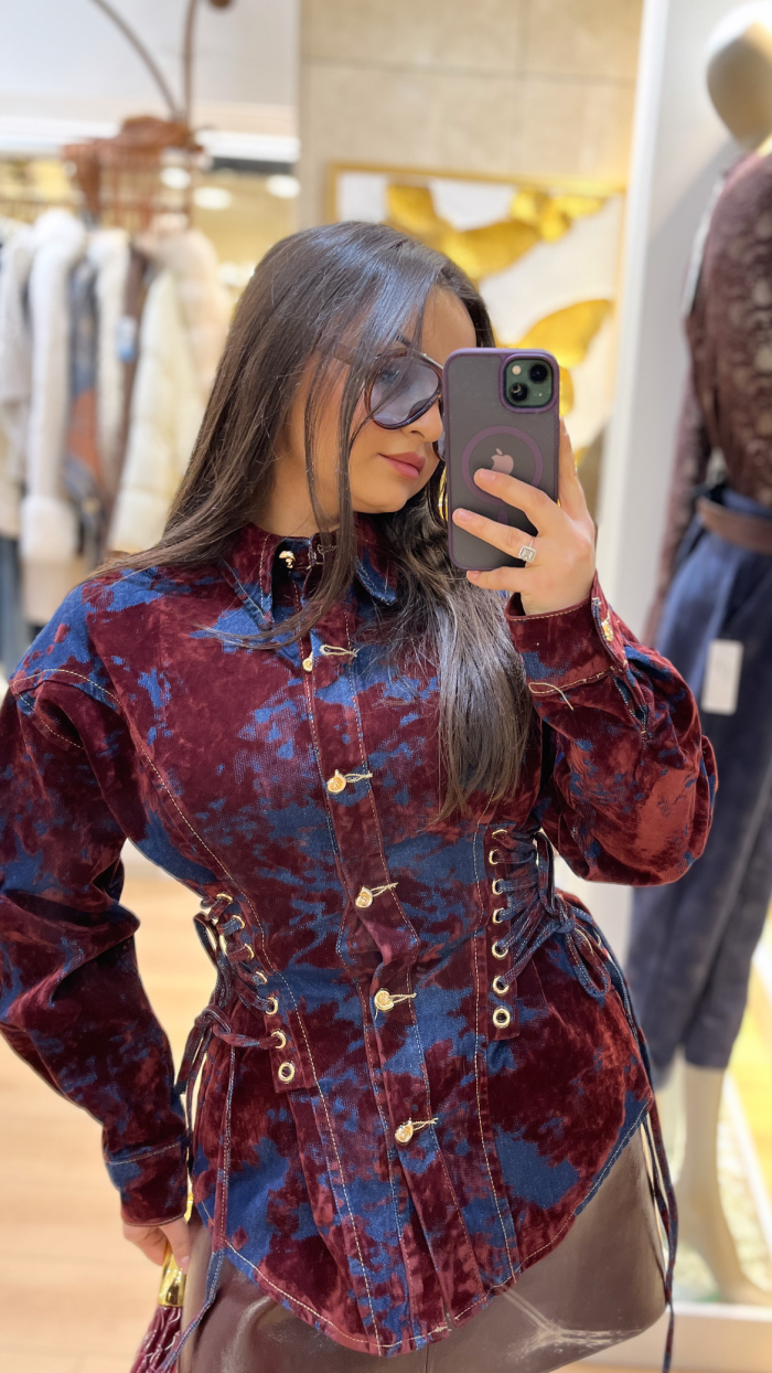 İTALYAN DOKULU BORDO GÖMLEK