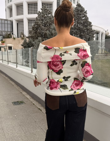 MADONNA YAKA FLOWER MERSERİZE