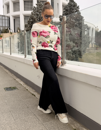 MADONNA YAKA FLOWER MERSERİZE