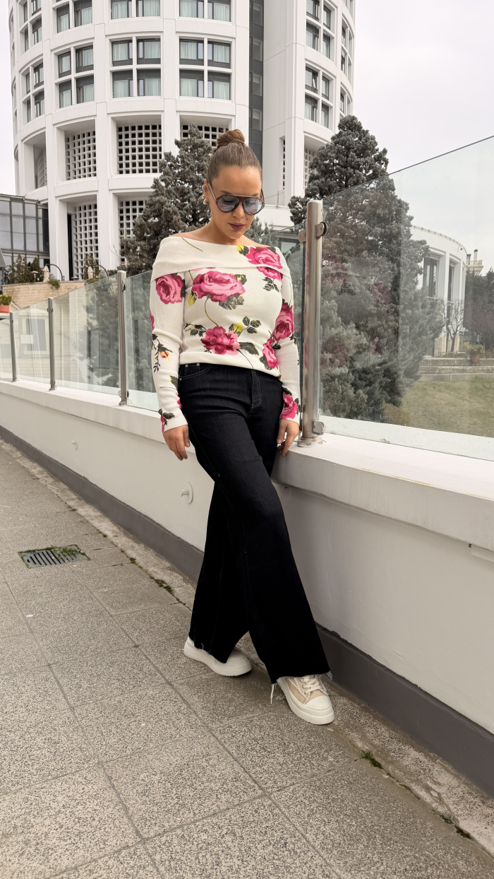 MADONNA YAKA FLOWER MERSERİZE 