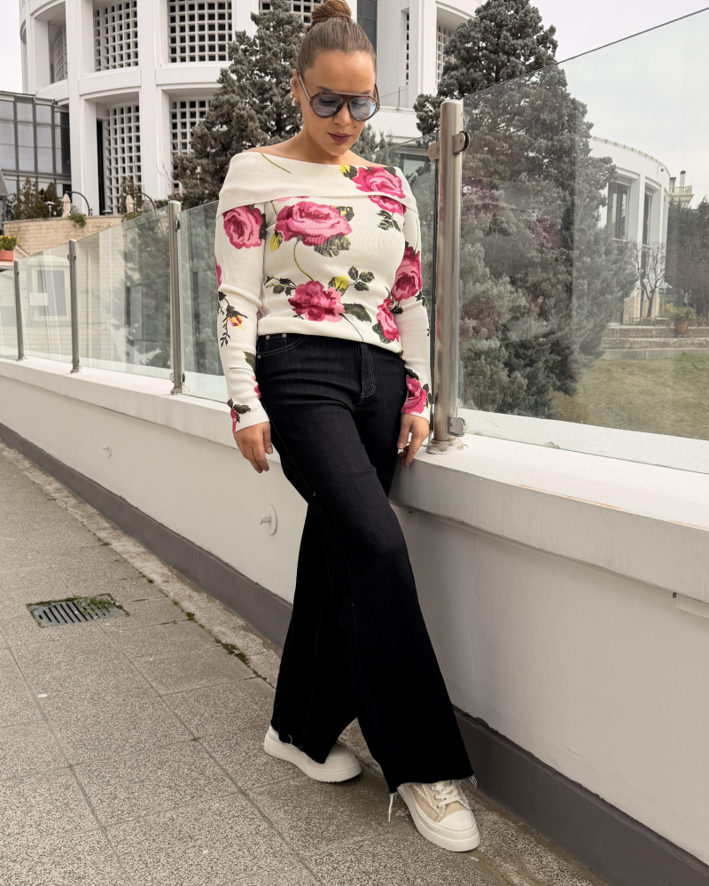 MADONNA YAKA FLOWER MERSERİZE