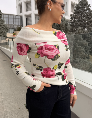 MADONNA YAKA FLOWER MERSERİZE