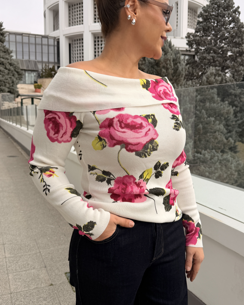 MADONNA YAKA FLOWER MERSERİZE