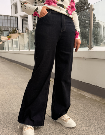 LACİVERT JEAN CEP DETAY