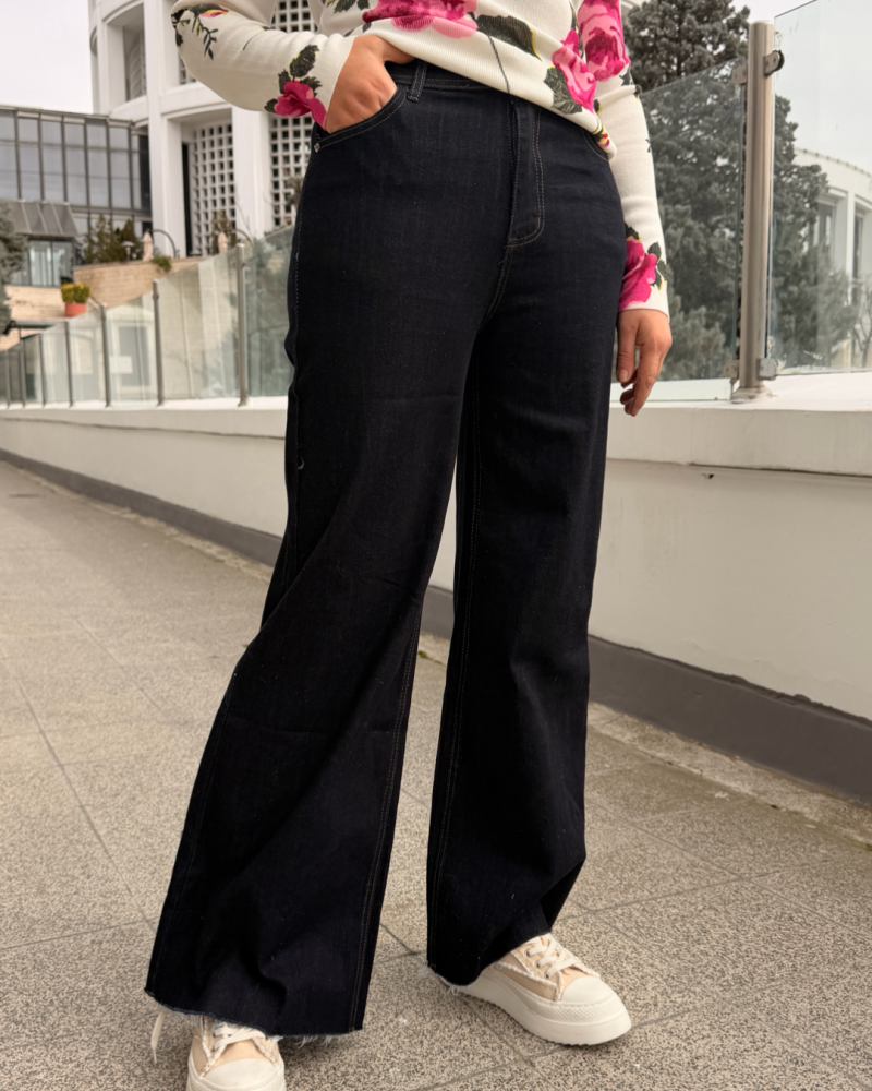 LACİVERT JEAN CEP DETAY