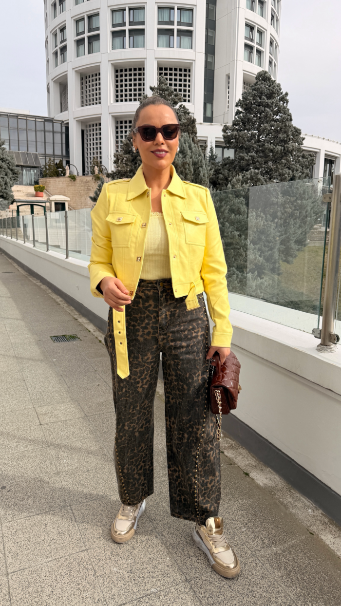 ZIMBA DETAY LEOPAR JEAN