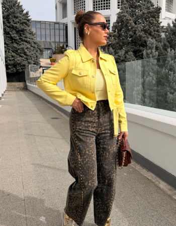 ZIMBA DETAY LEOPAR JEAN