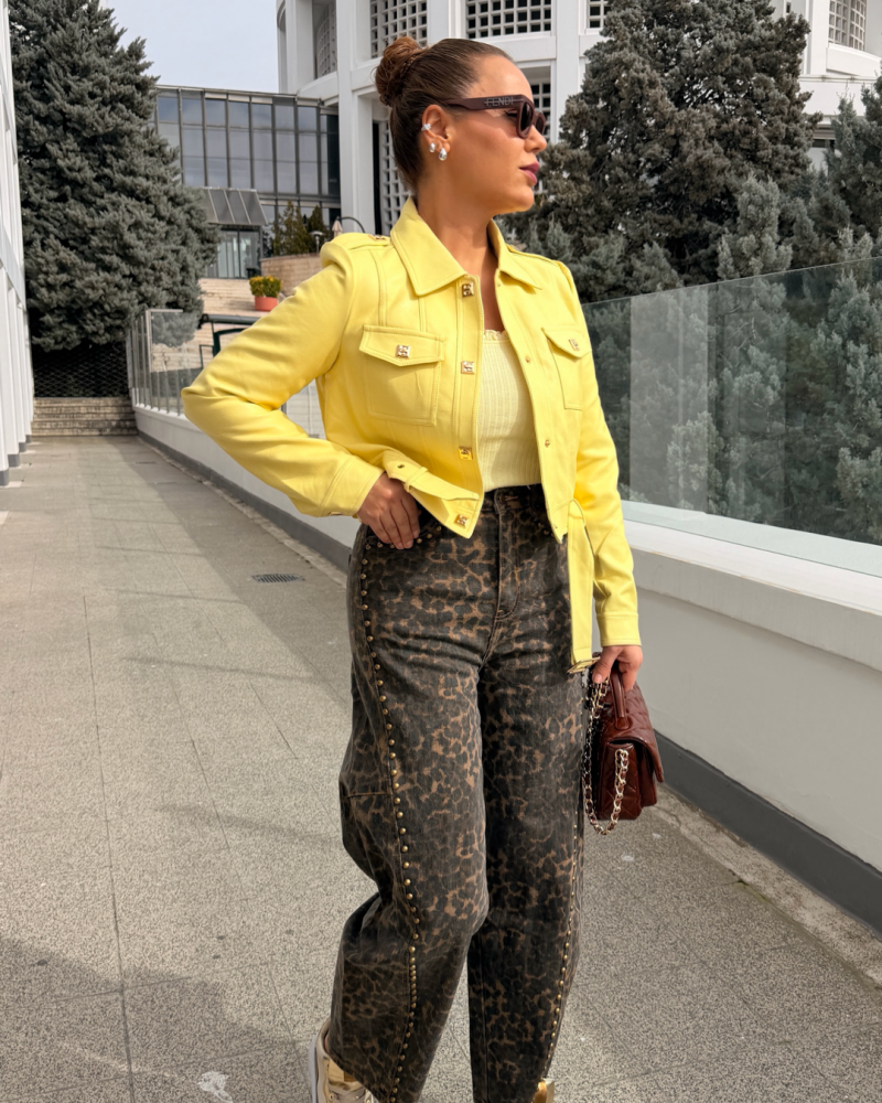 ZIMBA DETAY LEOPAR JEAN