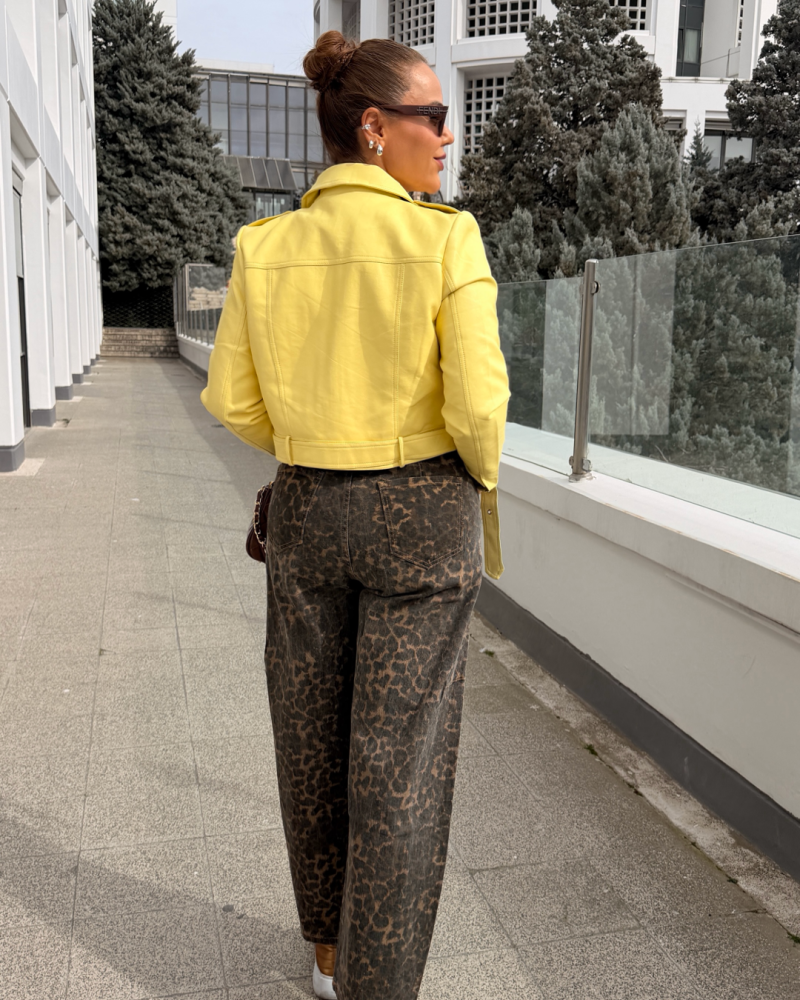 ZIMBA DETAY LEOPAR JEAN