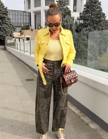 İTALYAN DERİ CEKET SARI