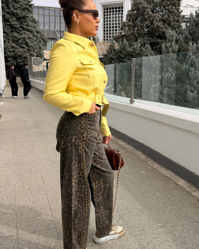 ZIMBA DETAY LEOPAR JEAN