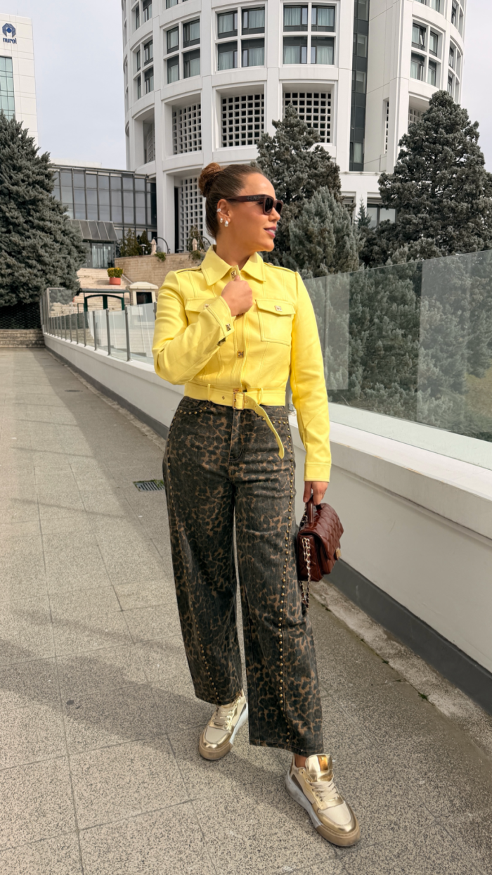 ZIMBA DETAY LEOPAR JEAN