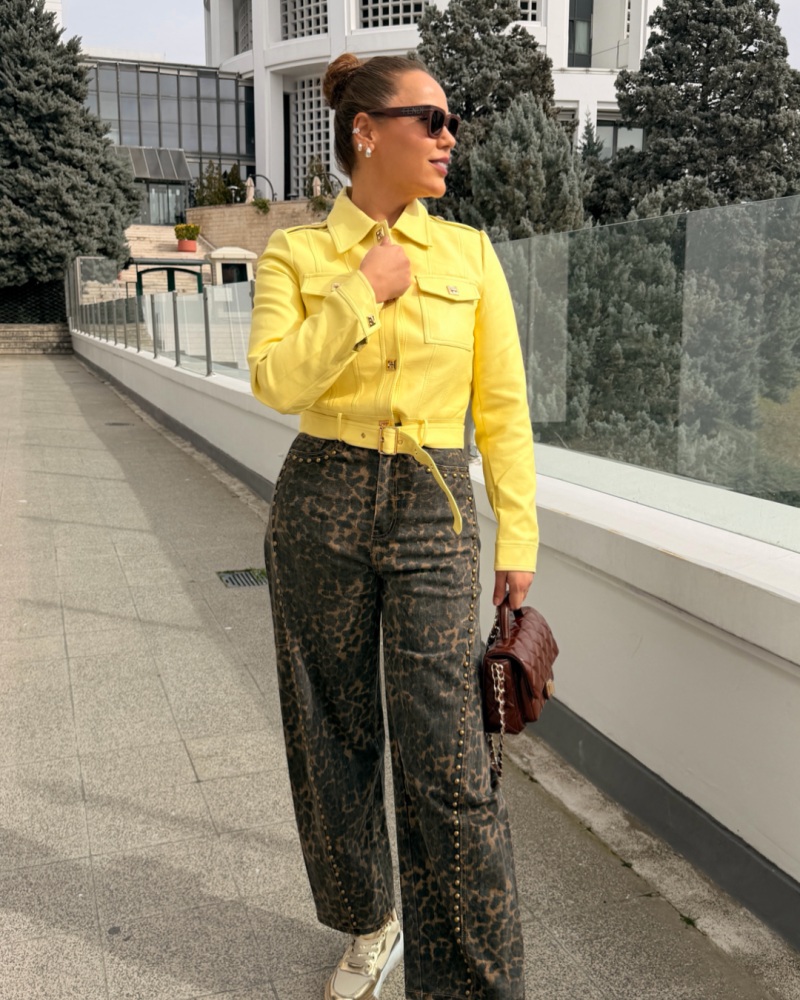 ZIMBA DETAY LEOPAR JEAN