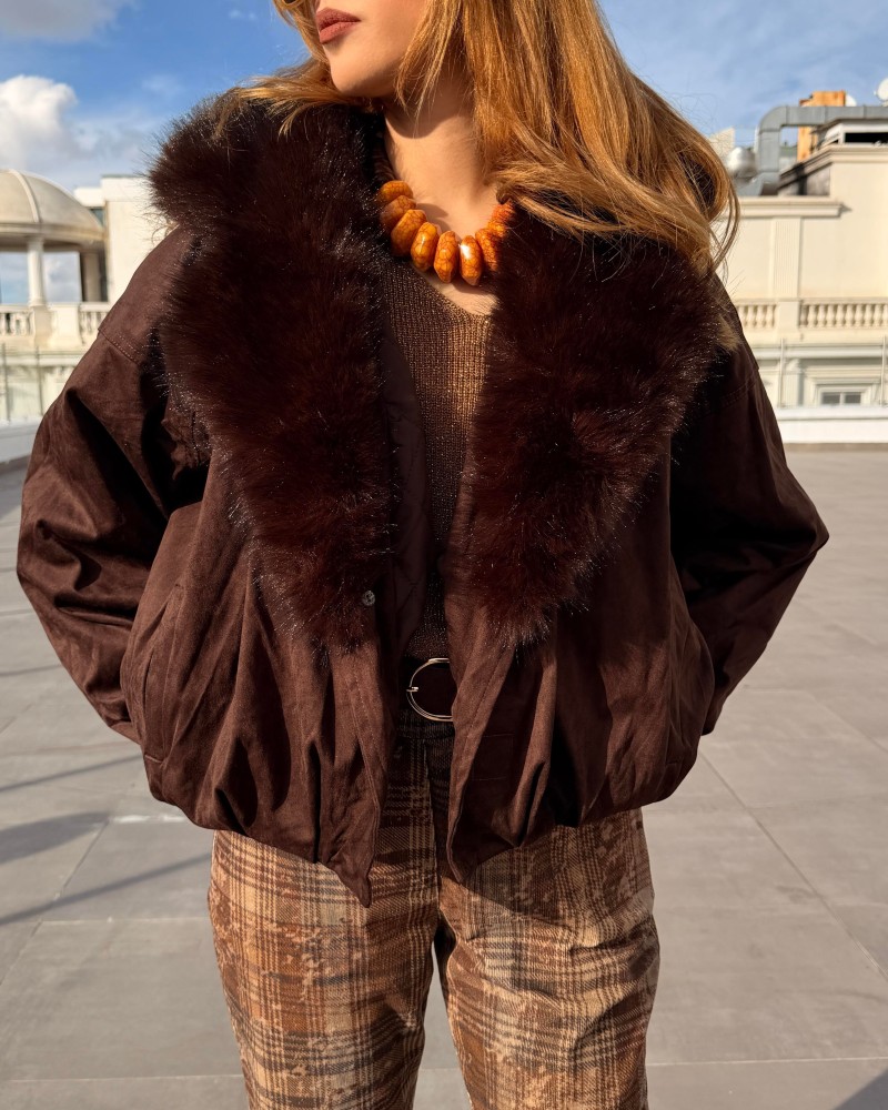 ACI KAHVE İTALYAN SÜET BOMBER MONT ACI KAHVE İTALYAN SÜET BOMBER MONT