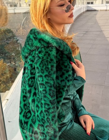 ALEX MAX LEOPAR KAPÜŞONLU KÜRK PREMIUM