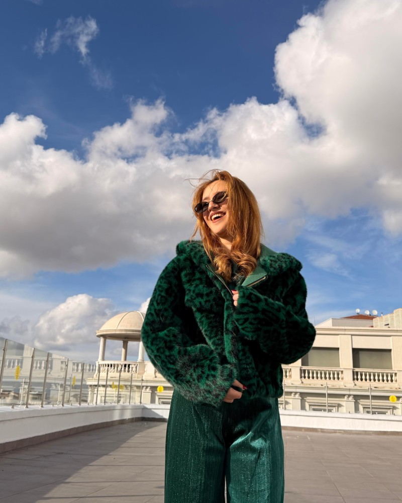 ALEX MAX LEOPAR KAPÜŞONLU KÜRK PREMIUM