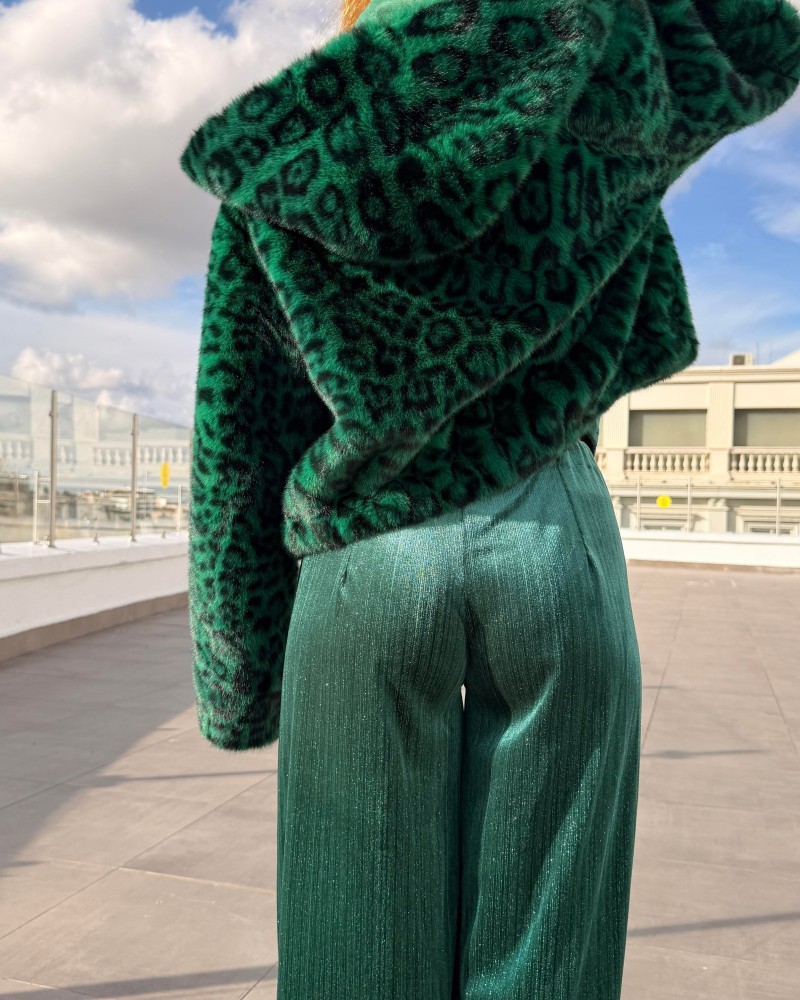 ALEX MAX LEOPAR KAPÜŞONLU KÜRK PREMIUM