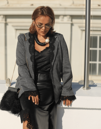 ASİMETRİK DERİ ETEK