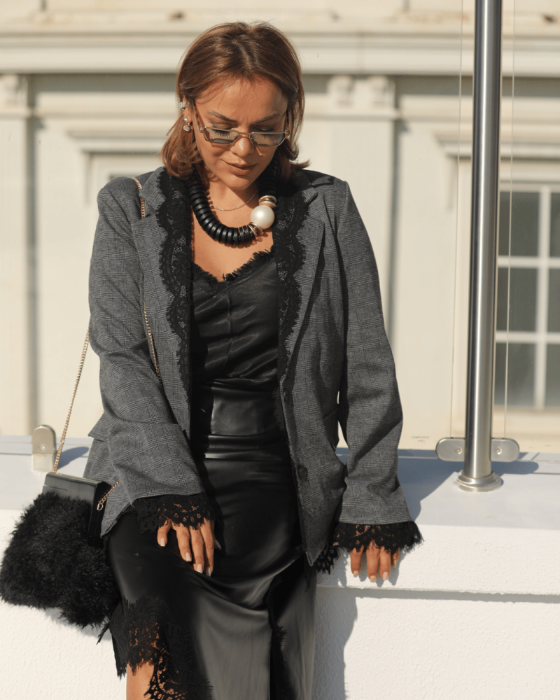 ASİMETRİK DERİ ETEK