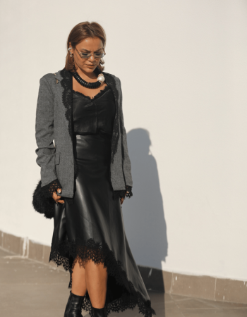 ASİMETRİK DERİ ETEK