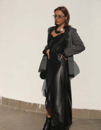 ASİMETRİK DERİ ETEK