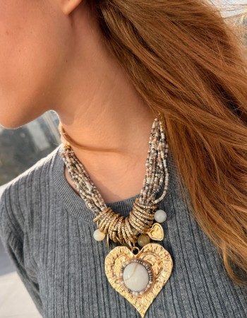 İTALYAN KALP DETAY KOLYE