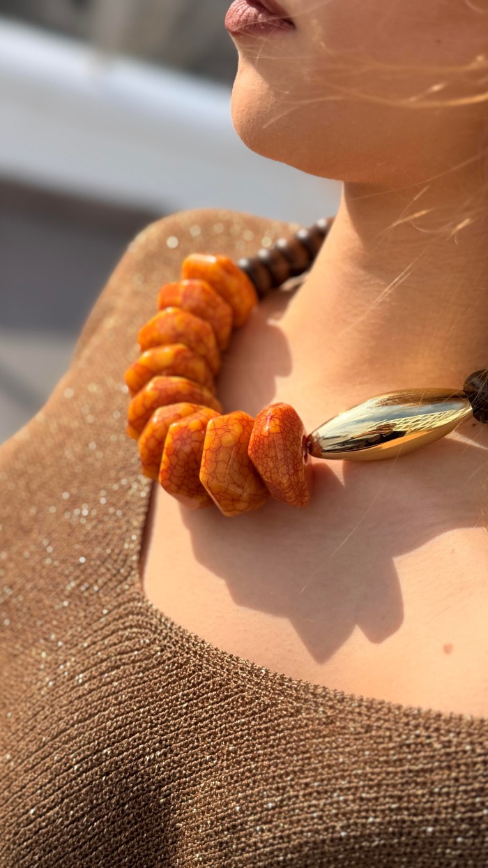 İTALYAN KOLYE ORANGE