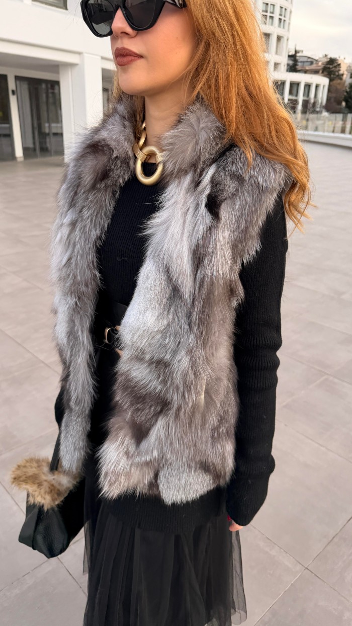 İTALYAN KÜRK YELEK ORİJİNAL