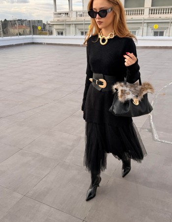 İTALYAN TASARIM GOLD HALKA KOLYE