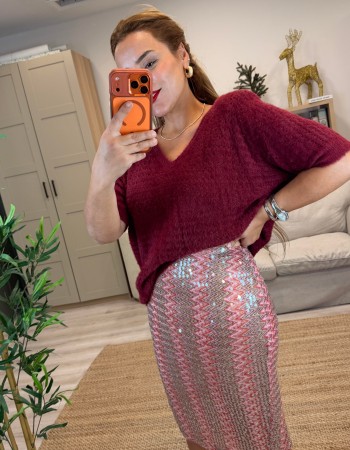 İTHAL PAYETLİ DESENLİ ETEK İTHAL PAYETLİ DESENLİ ETEK