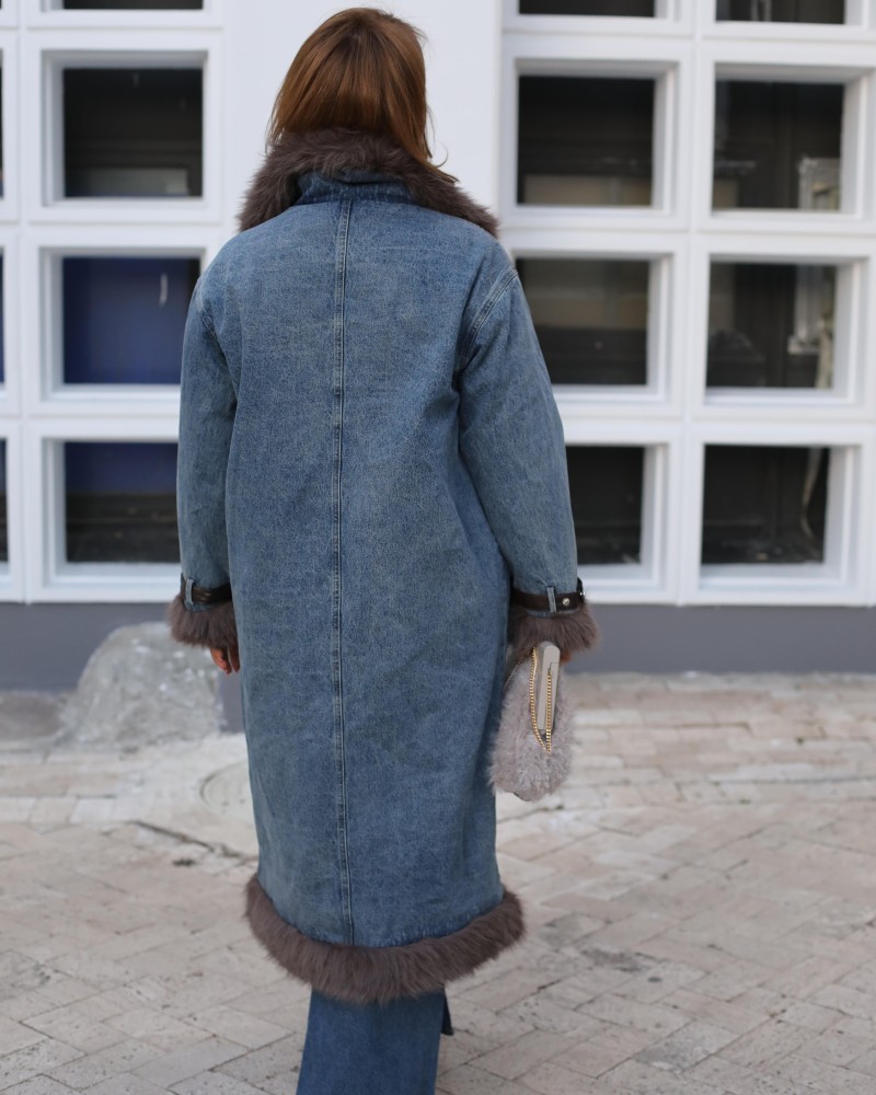 KÜRK DETAYLI KOT İTHAL KABAN