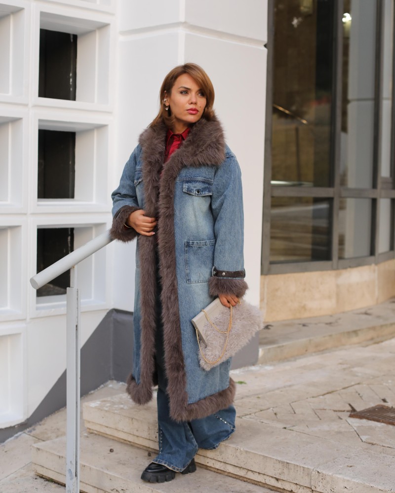 KÜRK DETAYLI KOT İTHAL KABAN