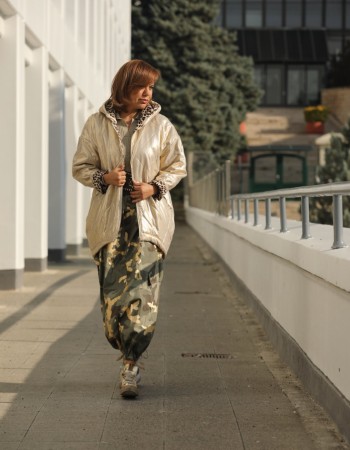 METAL GOLD RENK KAPŞONLU İTHAL MONT