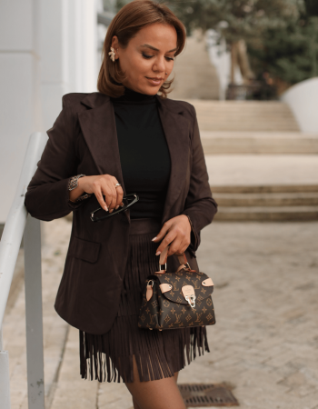 PÜSKÜLLÜ SÜET ACI KAHVE ETEK