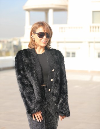 TAŞ DETAYLI İTALYAN SİYAH JEAN