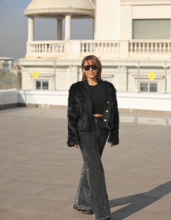 TAŞ DETAYLI İTALYAN SİYAH JEAN