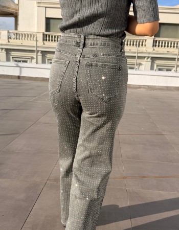 TAŞLI İTHAL GRİ JEAN
