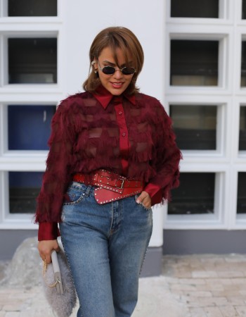 YÜKSEK BEL ZIMBALI KEMER DETAYLI JEAN